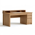 Schreibtisch 150 cm Holz in Eichenoptik mit Stauraum im klassischen Stil