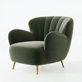 Sessel 82 x 78 x 88 cm Stoff Dunkelgrün Modern Gepolstert