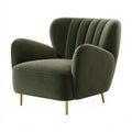 Sessel 85 x 82 x 96 cm Samt Olivgrün Wohnzimmer Retro