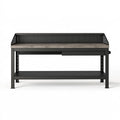 Werkbank 120 x 60 x 90 cm aus Stahl in Schwarz Grau mit Schublade und Ablage